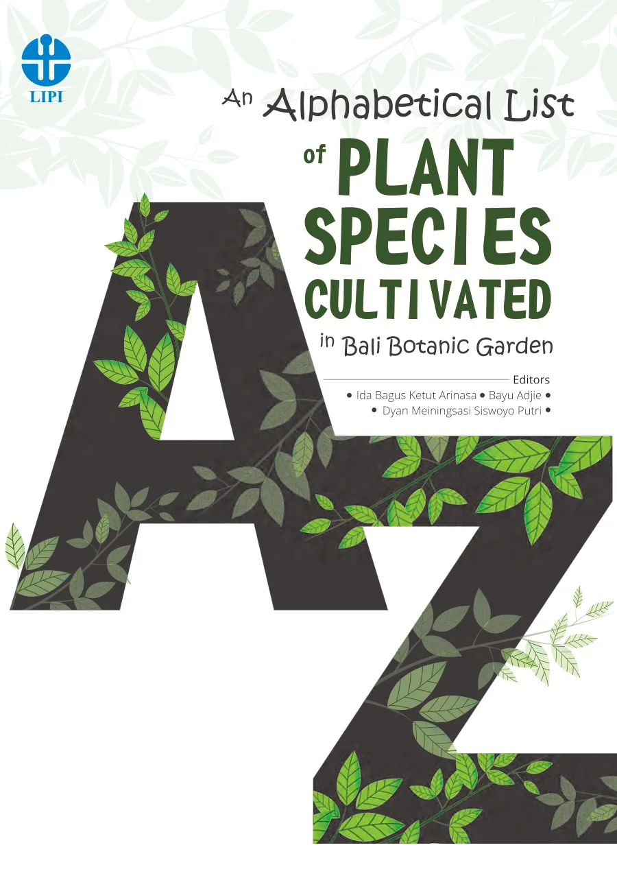 Sampul buku An Alphabetical List of Plant Species Cultivated in Bali Botanic Garden