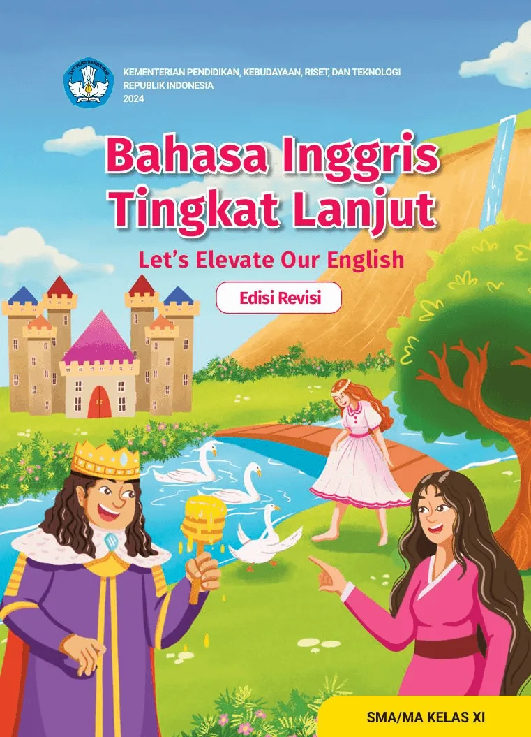 Sampul Bahasa Inggris Tingkat Lanjut Let's Elevate Our English untuk SMA/MA Kelas XI (Edisi Revisi)