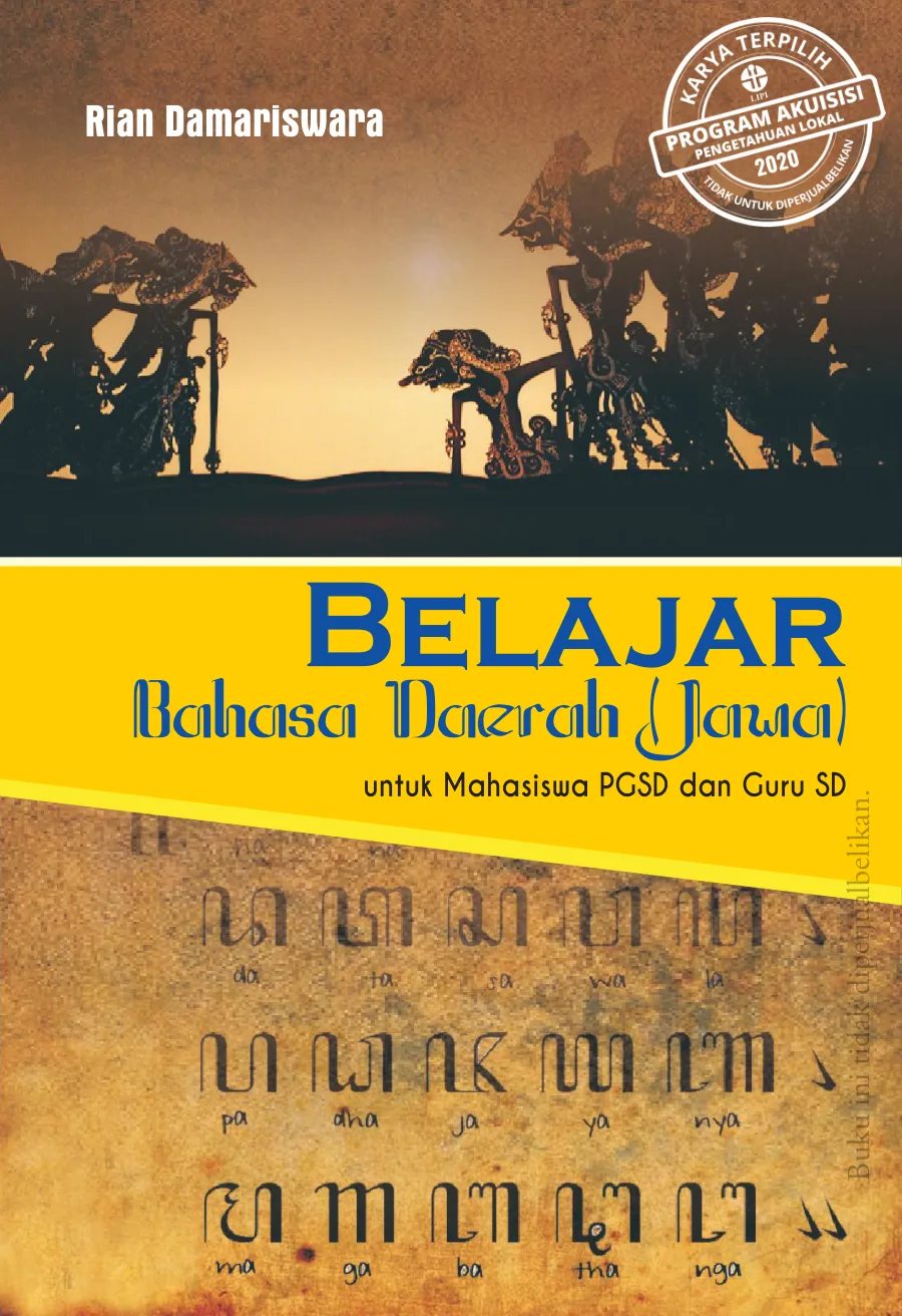 Sampul Belajar Bahasa Daerah (Jawa) untuk Mahasiswa PGSD dan Guru SD