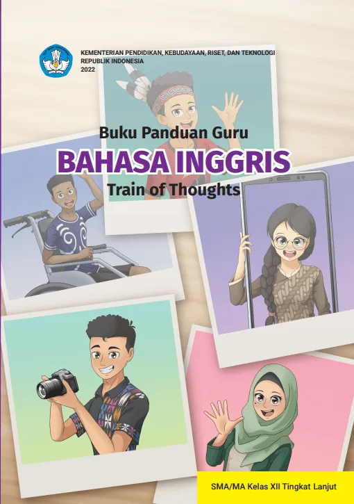 Sampul Buku Panduan Guru Bahasa Inggris Tingkat Lanjut: Train of Thoughts untuk SMA/MA Kelas XII