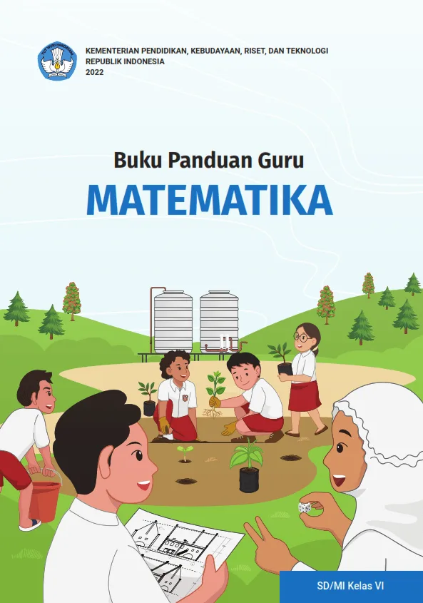 Sampul Buku Panduan Guru Matematika untuk SD/MI Kelas VI