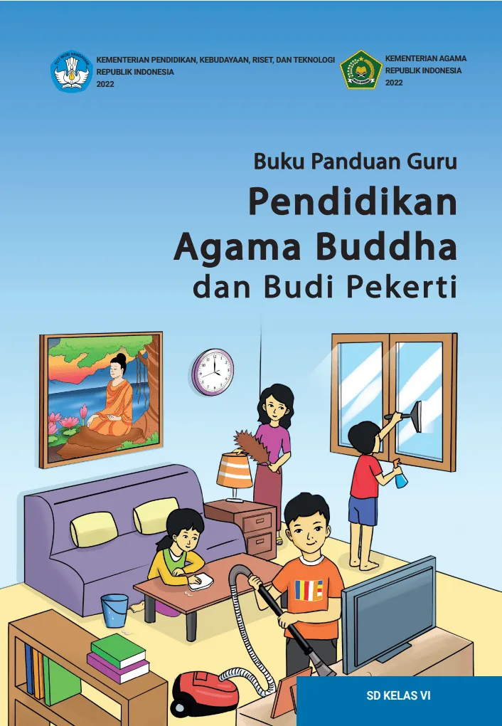 Sampul Buku Panduan Guru Pendidikan Agama Buddha dan Budi Pekerti untuk SD Kelas VI