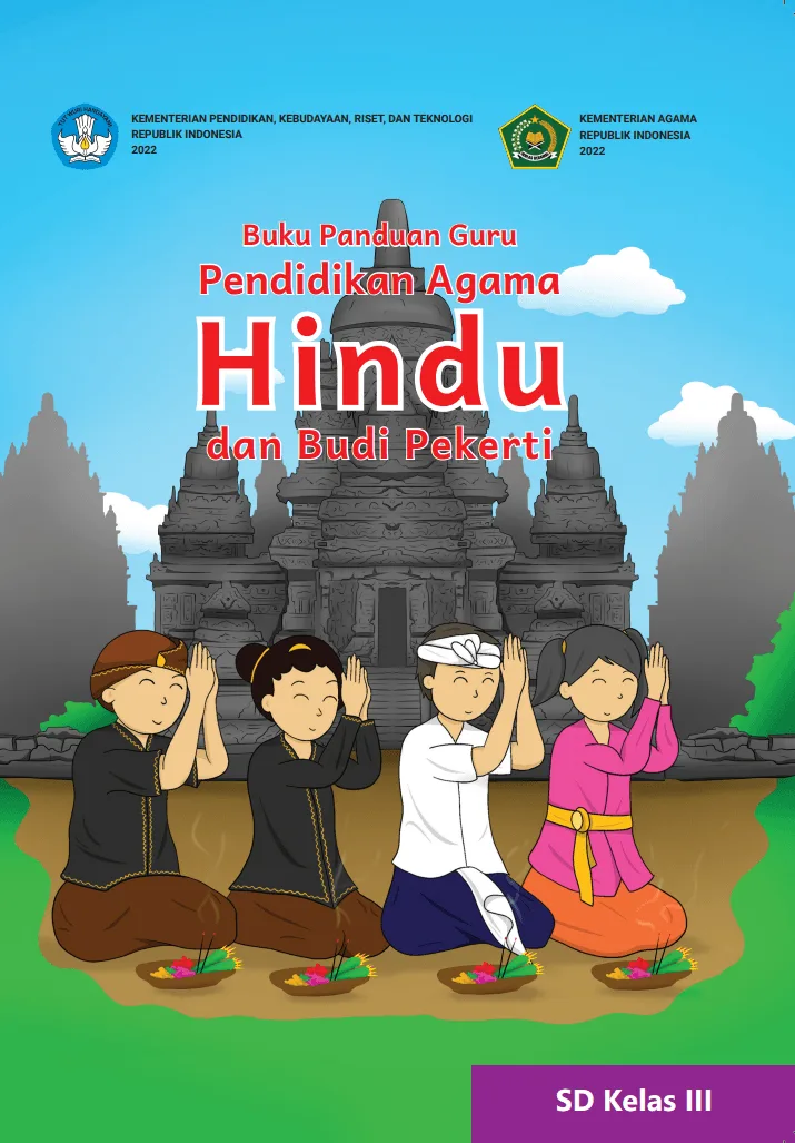 Sampul Buku Panduan Guru Pendidikan Agama Hindu dan Budi Pekerti untuk SD Kelas III