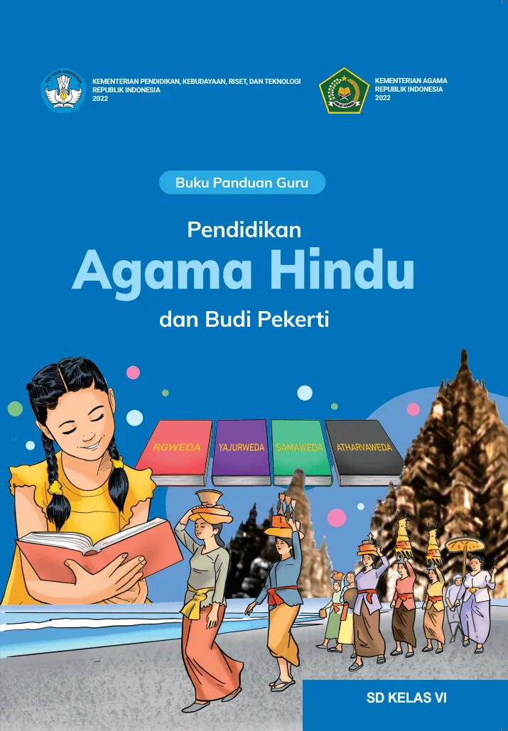 Sampul Buku Panduan Guru Pendidikan Agama Hindu dan Budi Pekerti untuk SD Kelas VI