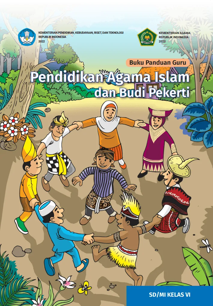 Sampul Buku Panduan Guru Pendidikan Agama Islam dan Budi Pekerti untuk SD/MI Kelas VI