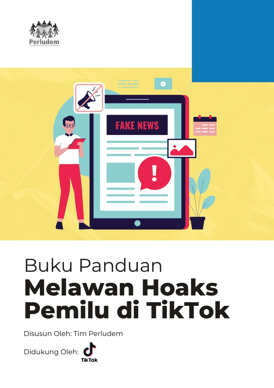 Sampul Buku Panduan Melawan Hoaks Pemilu di TikTok