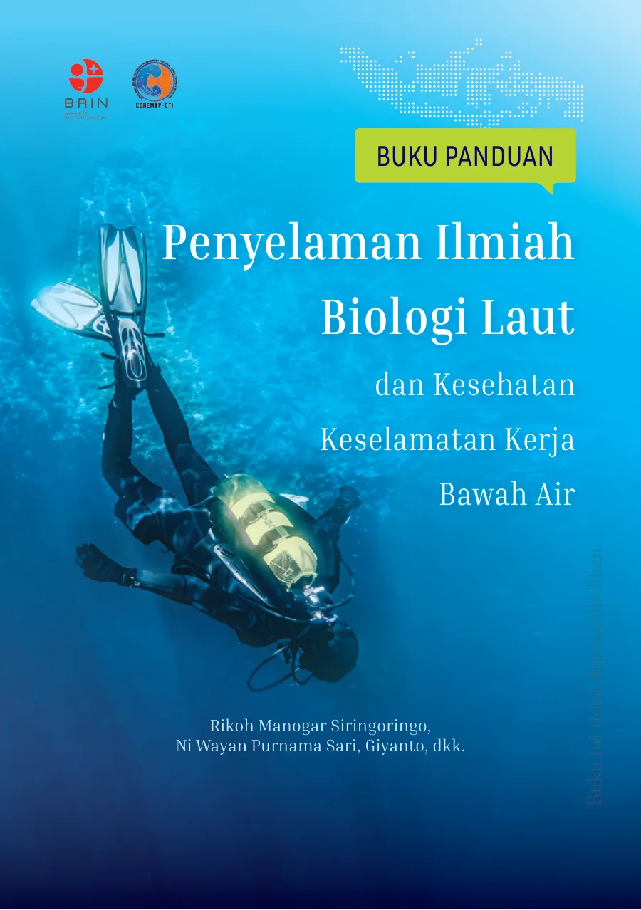 Sampul Buku Panduan Penyelaman Ilmiah Biologi Laut dan Kesehatan Keselamatan Kerja Bawah Air