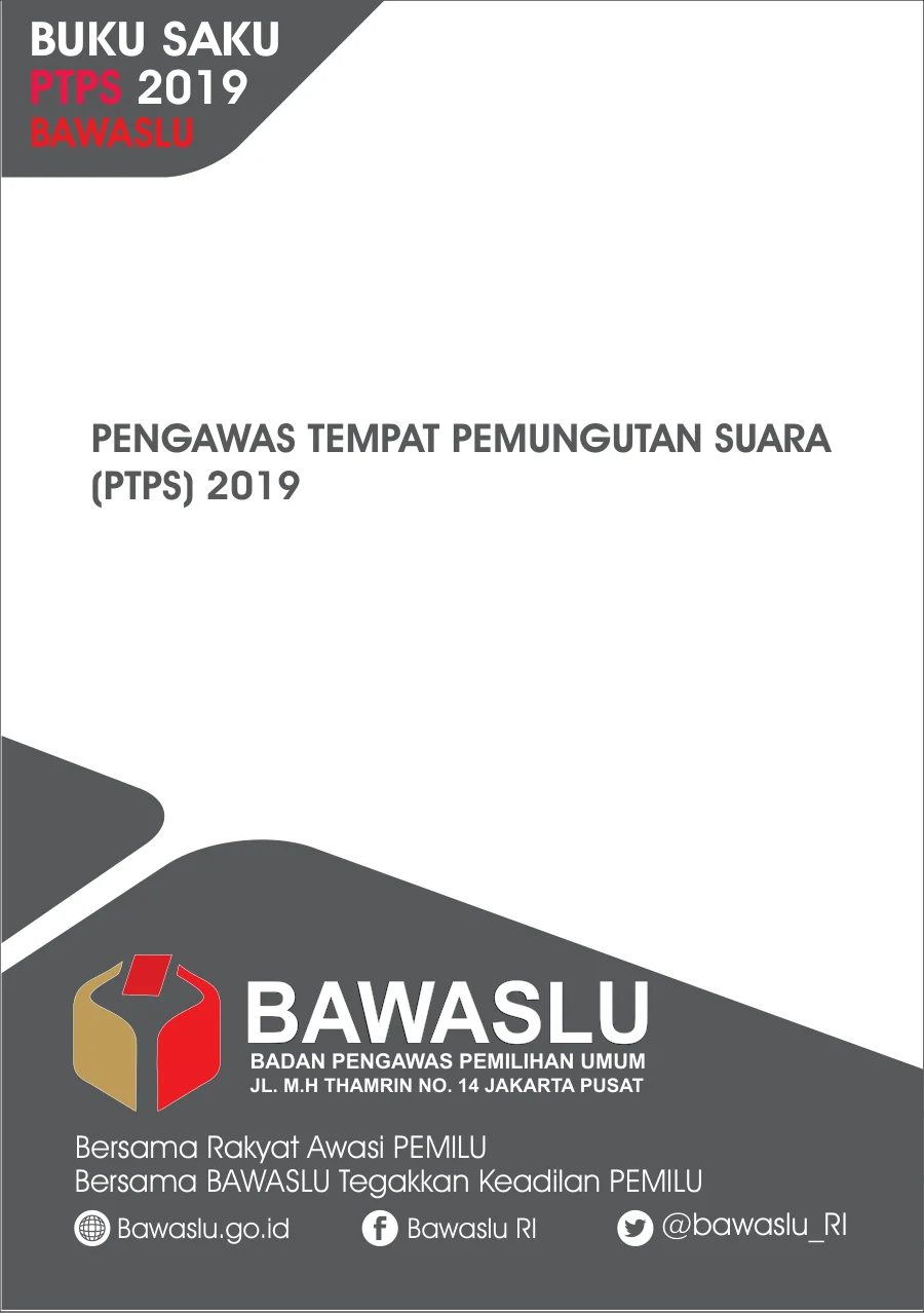 Sampul Buku Saku Petugas Pengawas Tempat Pemungutan Suara (PTPS)