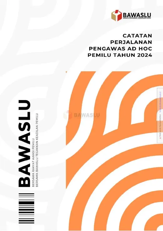 Sampul Catatan Perjalanan Pengawas AdHoc Pemilu Tahun 2024