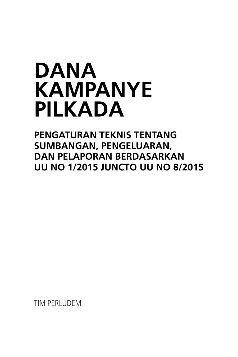 Sampul Dana Kampanye Pilkada