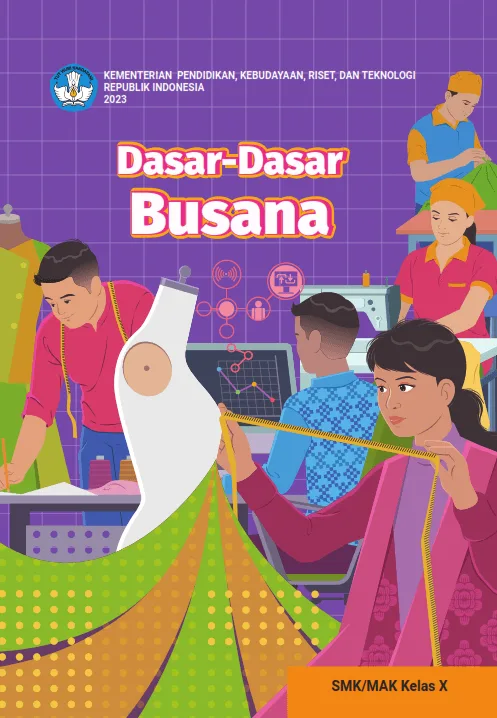Sampul Dasar-Dasar Busana untuk SMK/MAK Kelas X