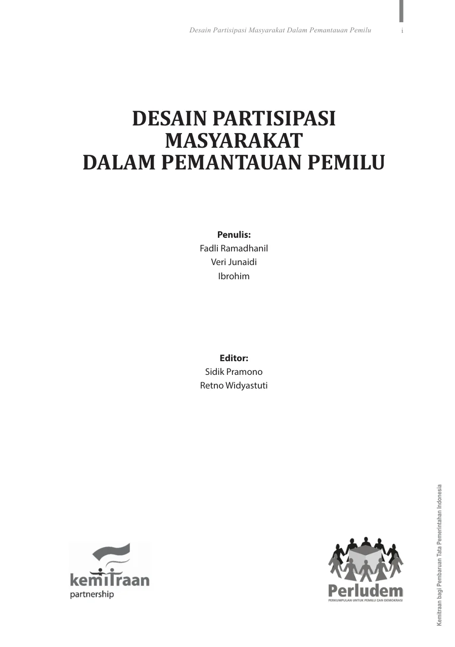 Sampul Desain Partisipasi Masyarakat Dalam Pemantauan Pemilu