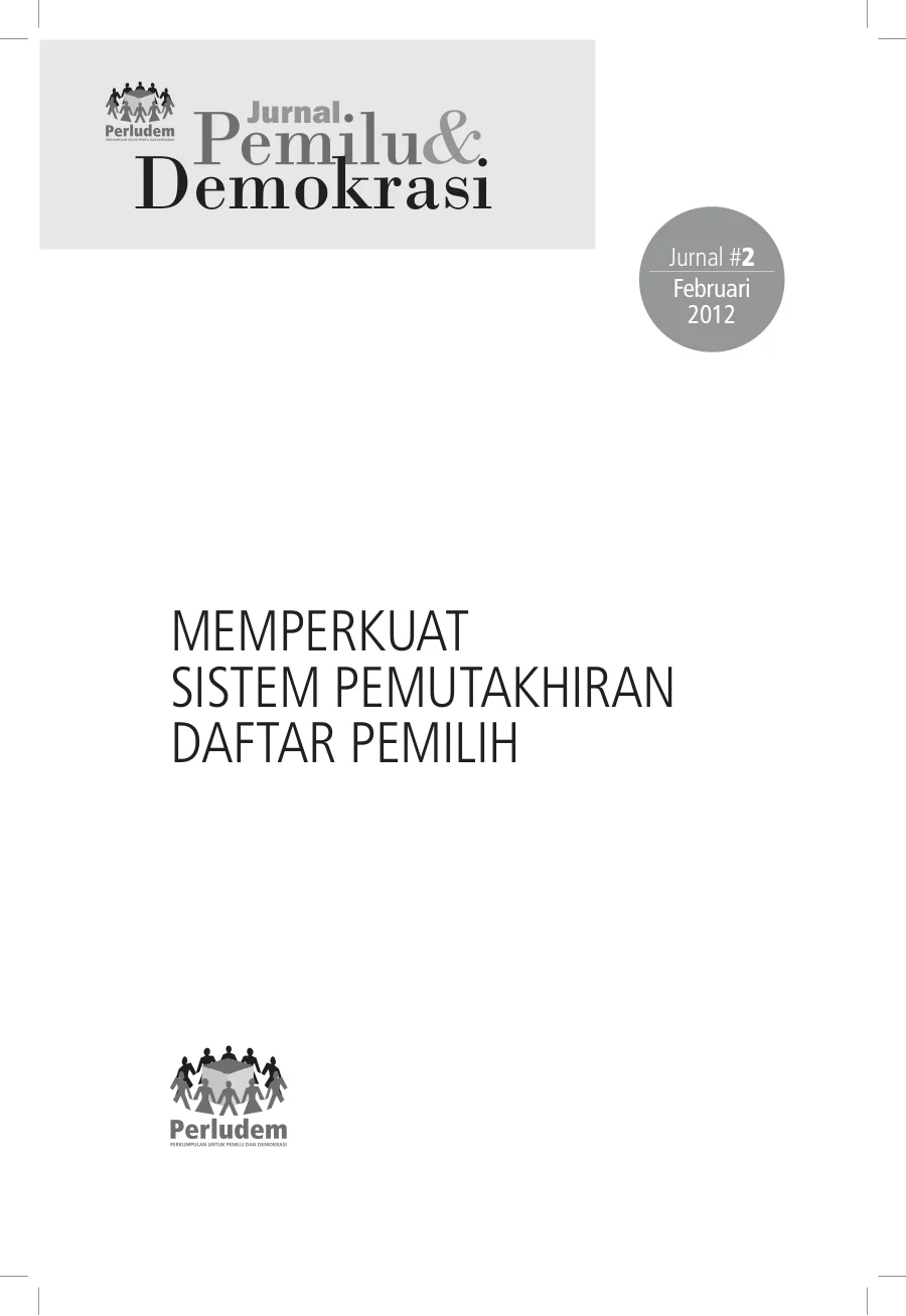 Sampul Jurnal 2 | Memperkuat Sistem Pemutakhiran Daftar Pemilih