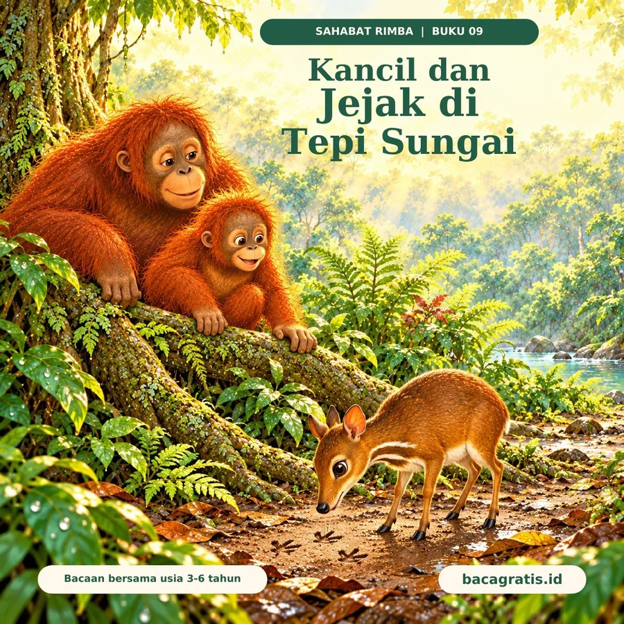 Sampul Kancil dan Jejak di Tepi Sungai