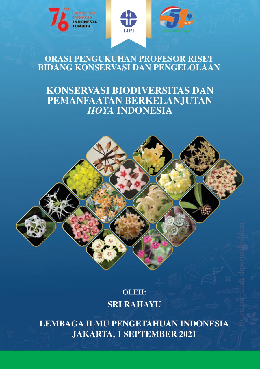 Sampul Konservasi Biodiversitas dan Pemanfaatan Berkelanjutan Hoya Indonesia