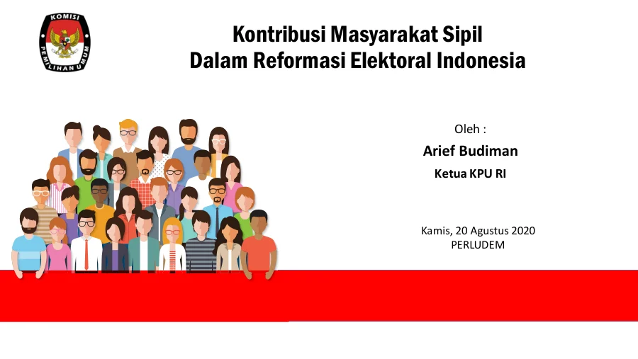 Sampul Materi Presentasi Diskusi Kontribusi Masyarakat Sipil dalam Reformasi Elektoral Indonesia: Pengalaman Perludem