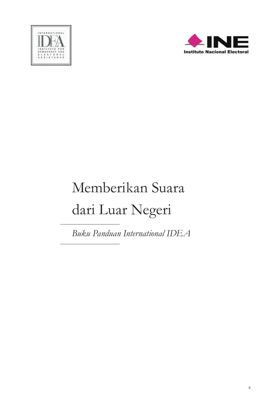 Sampul Memberikan Suara dari Luar Negeri: Buku Panduan International IDEA