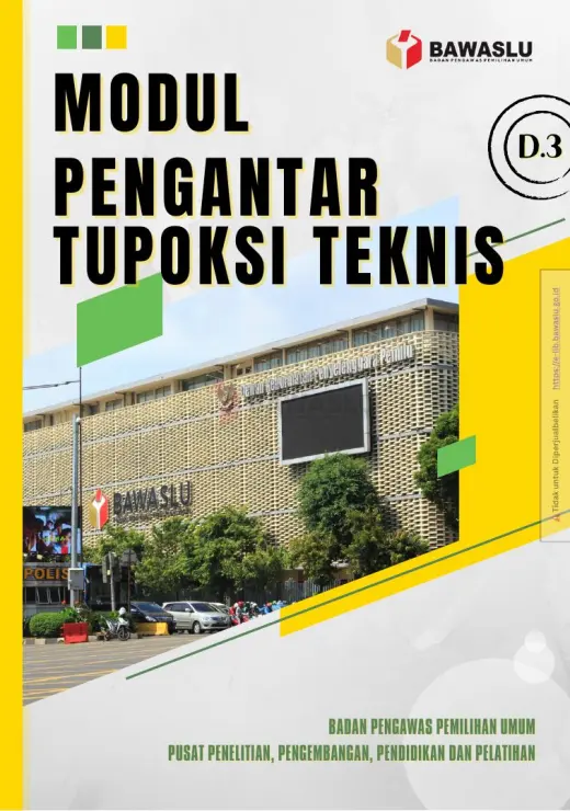 Sampul Modul D.3 Pengantar Tupoksi Teknis