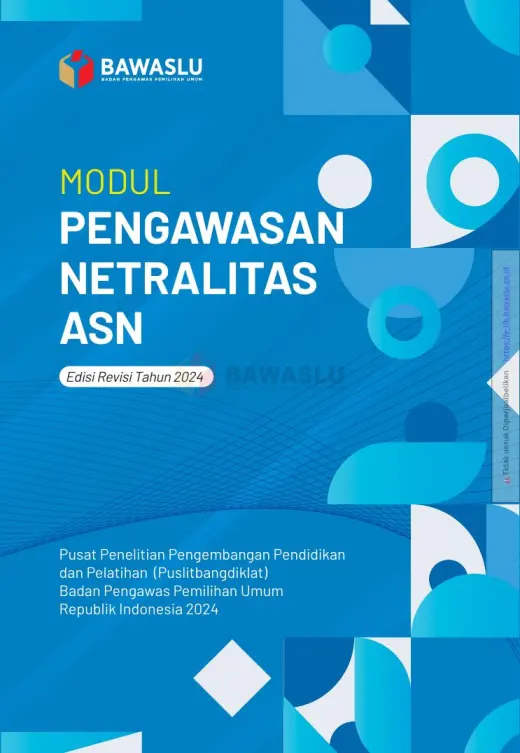 Sampul Modul Pengawasan Netralitas ASN (Edisi Revisi Tahun 2024)