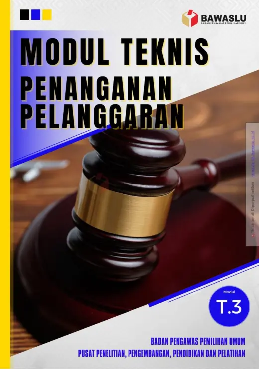 Sampul Modul T.3 Teknis Penanganan Pelanggaran