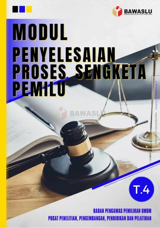 Sampul Modul T.4 Penyelesaian Proses Sengketa Pemilu