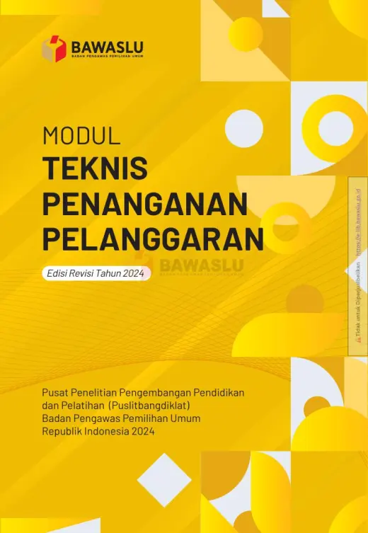 Sampul Modul Teknis Penanganan Pelanggaran (Edisi Revisi Tahun 2024)