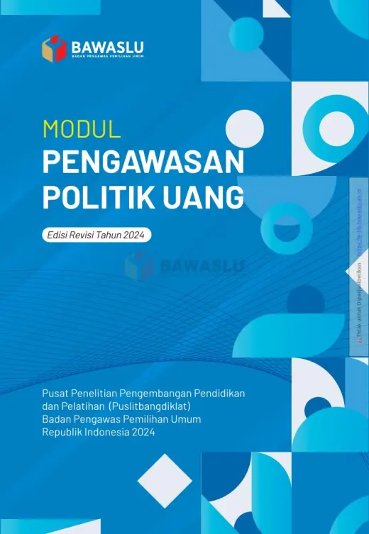 Sampul Modul Teknis Pengawasan Politik Uang (Edisi Revisi Tahun 2024)