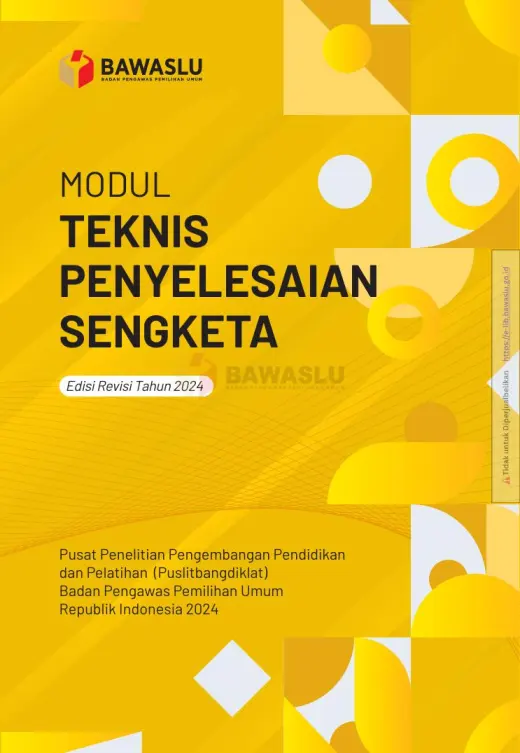 Sampul Modul Teknis Penyelesaian Sengketa (Edisi Revisi Tahun 2024)