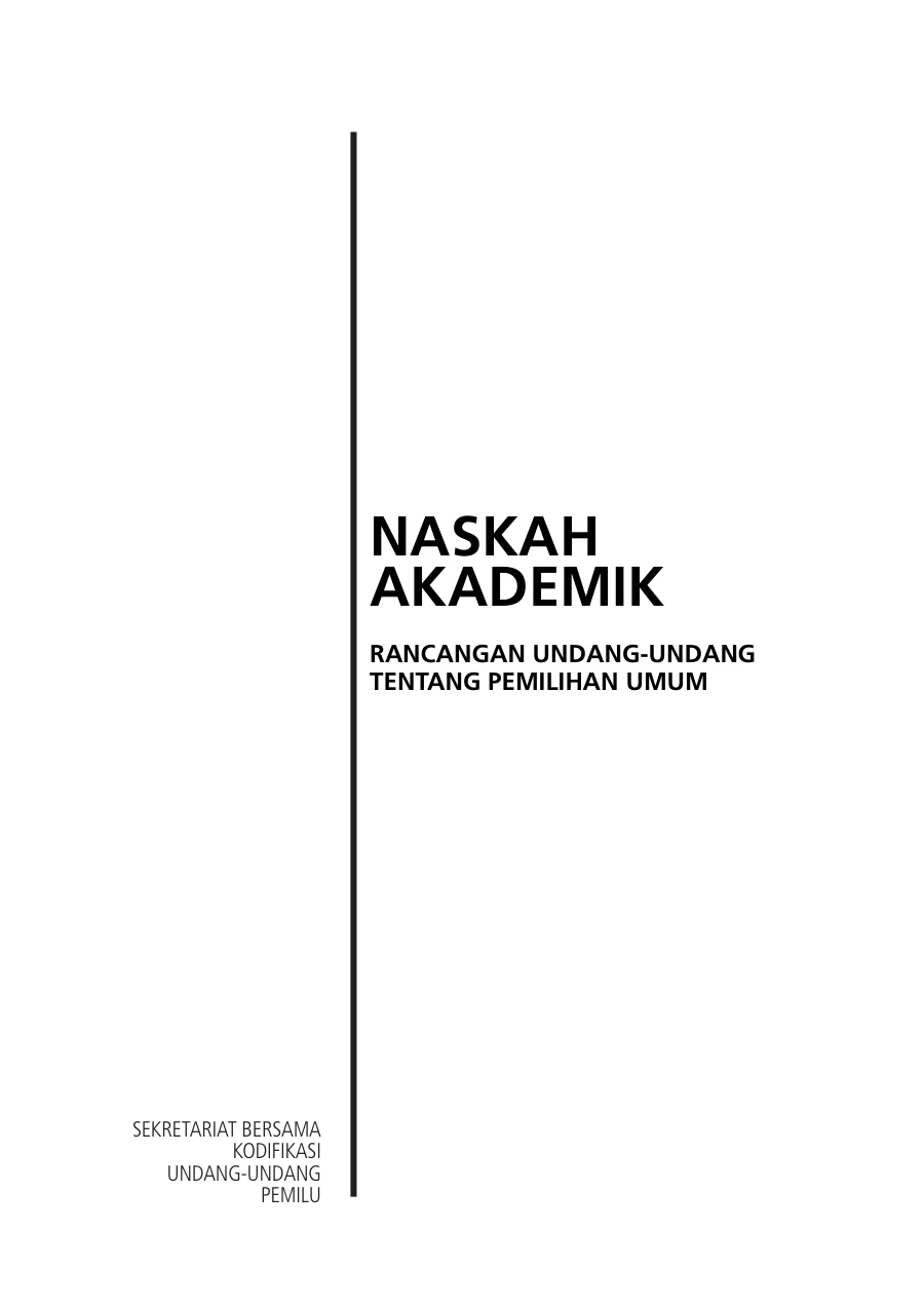 Sampul Naskah Akademik dan Rancangan Undang-Undang Pemilu Versi Masyarakat Sipil