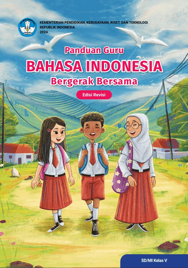 Sampul Panduan Guru Bahasa Indonesia: Bergerak Bersama untuk SD/MI Kelas V (Edisi Revisi)