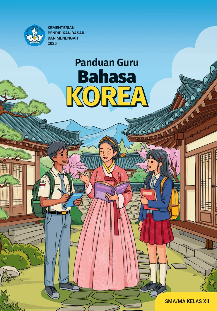 Sampul Panduan Guru Bahasa Korea untuk SMA/MA Kelas XII