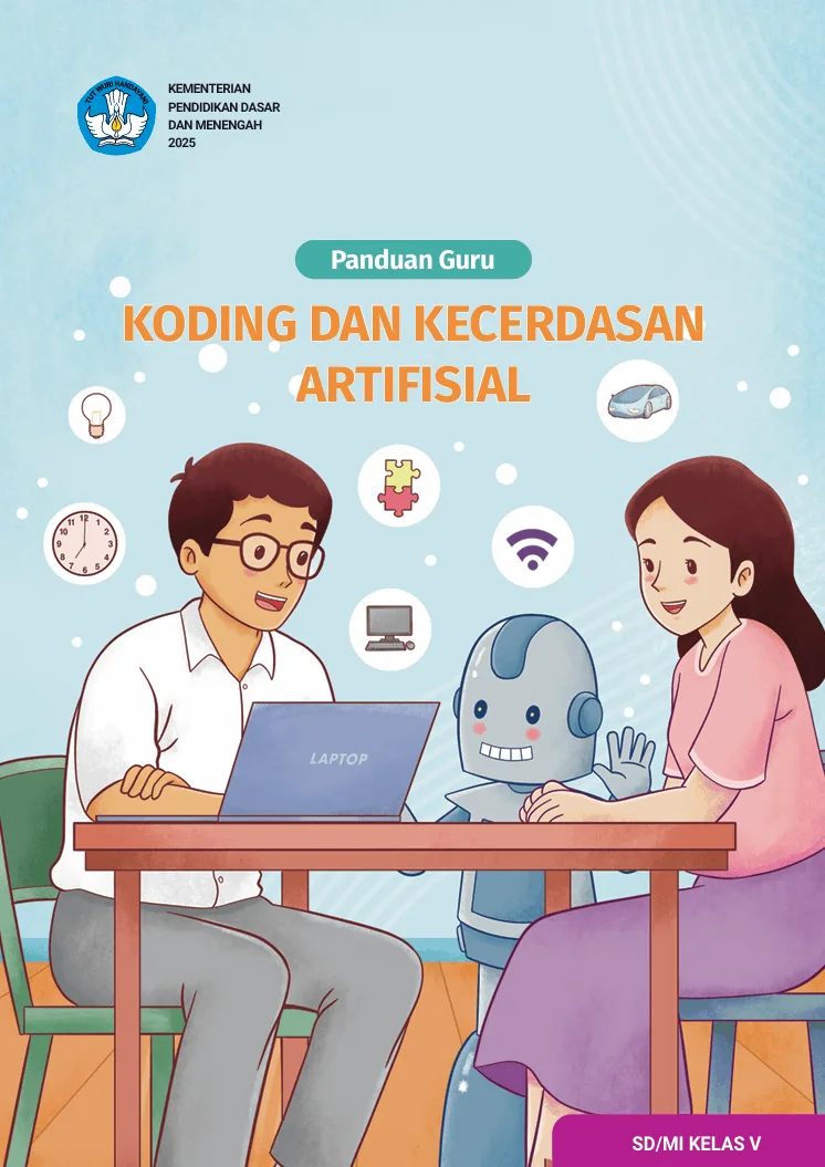 Sampul Panduan Guru Koding dan Kecerdasan Artifisial untuk SD/MI Kelas V