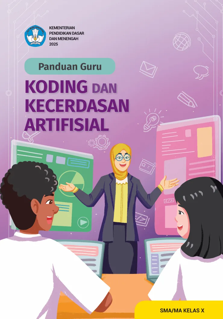 Sampul Panduan Guru Koding dan Kecerdasan Artifisial untuk SMA/MA Kelas X