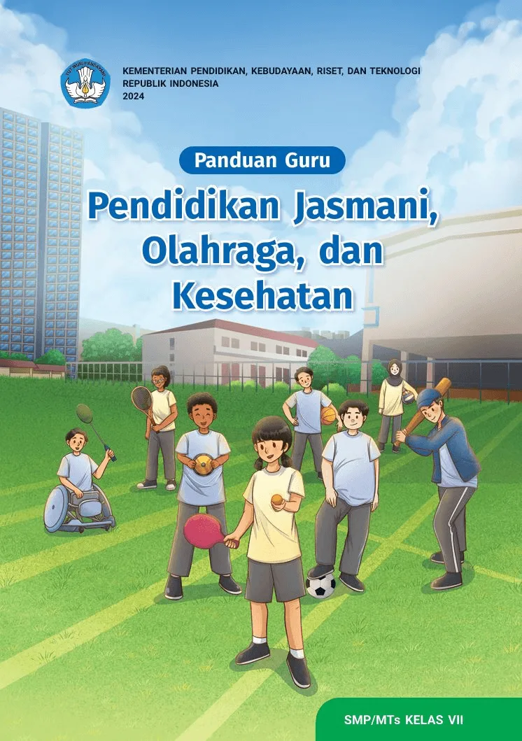 Sampul Panduan Guru Pendidikan Jasmani, Olahraga, dan Kesehatan untuk SMP/MTs Kelas VII