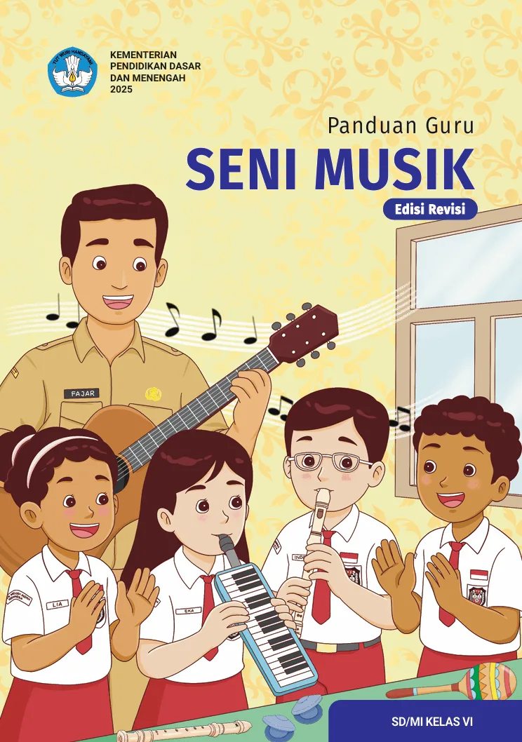 Sampul Panduan Guru Seni Musik untuk SD/MI Kelas VI (Edisi Revisi)