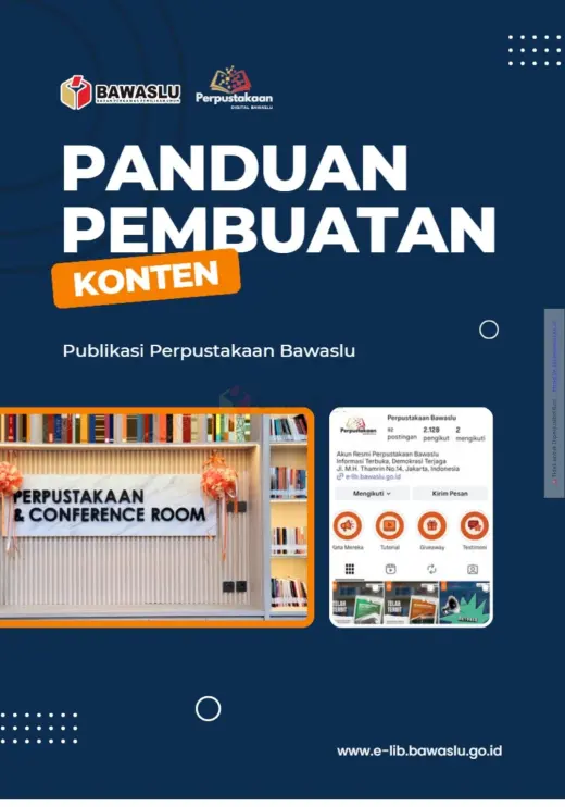 Sampul Panduan Pembuatan Konten Publikasi Perpustakaan Bawaslu