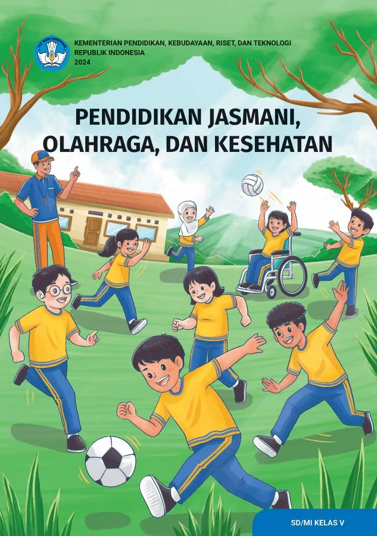 Sampul Pendidikan Jasmani, Olahraga, dan Kesehatan untuk SD/MI Kelas V