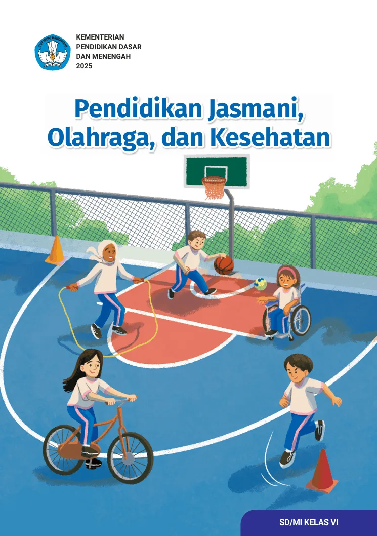 Sampul Pendidikan Jasmani, Olahraga, dan Kesehatan untuk SD/MI Kelas VI