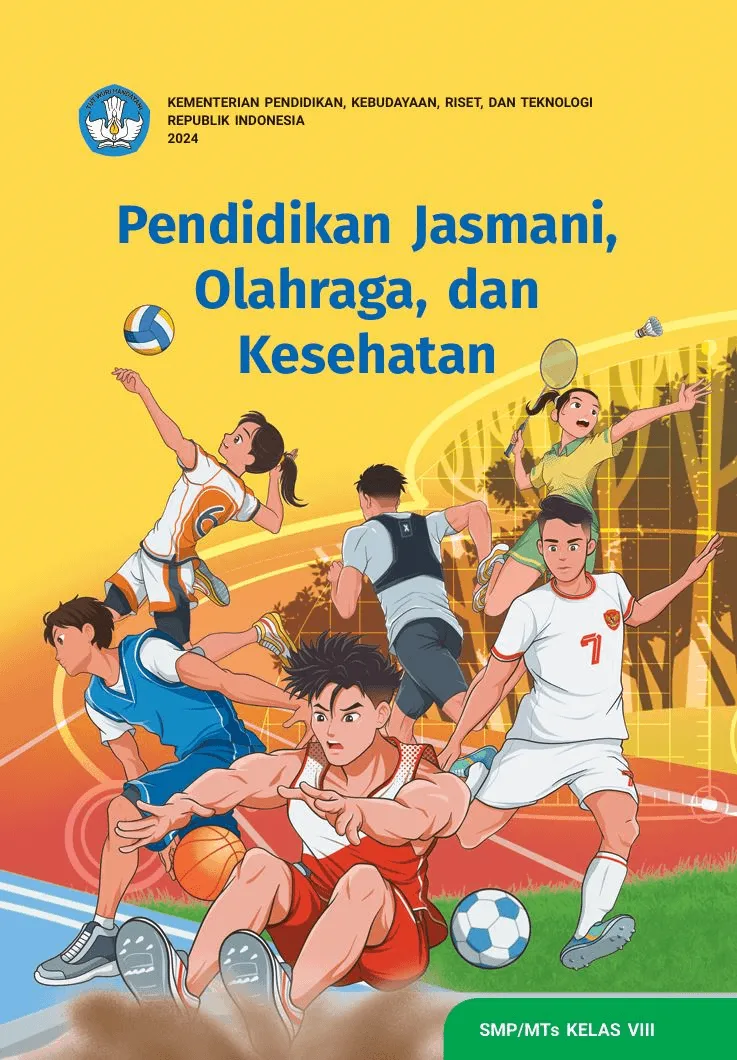 Sampul Pendidikan Jasmani, Olahraga, dan Kesehatan untuk SMP/MTs Kelas VIII