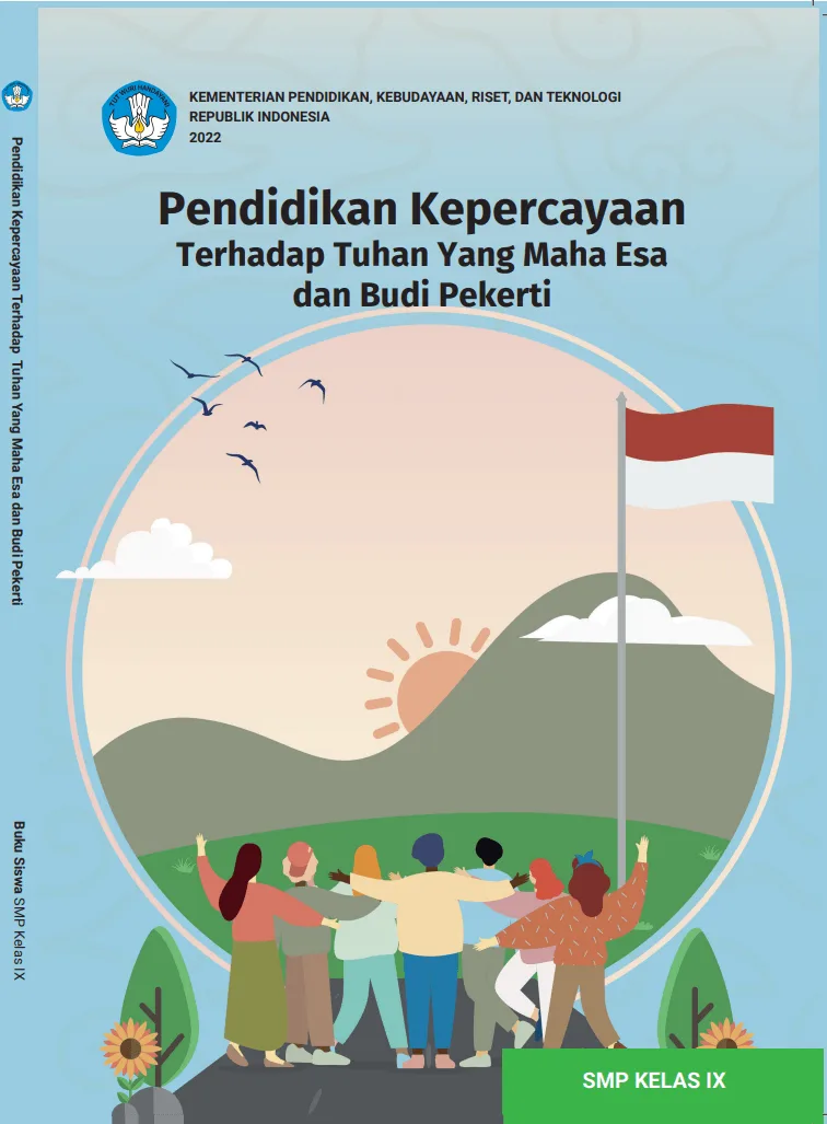 Sampul Pendidikan Kepercayaan Terhadap Tuhan Yang Maha Esa dan Budi Pekerti untuk SMP Kelas IX