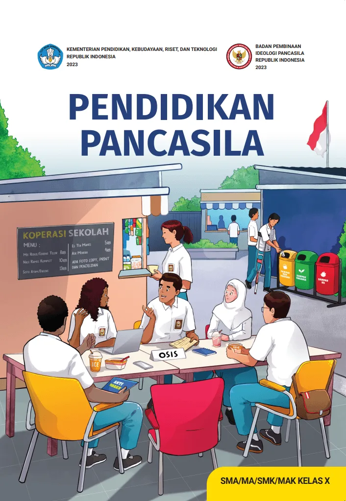 Sampul Pendidikan Pancasila untuk SMA/MA/SMK/MAK Kelas X