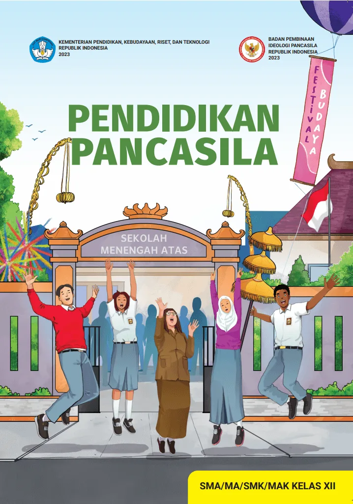 Sampul Pendidikan Pancasila untuk SMA/MA/SMK/MAK Kelas XII