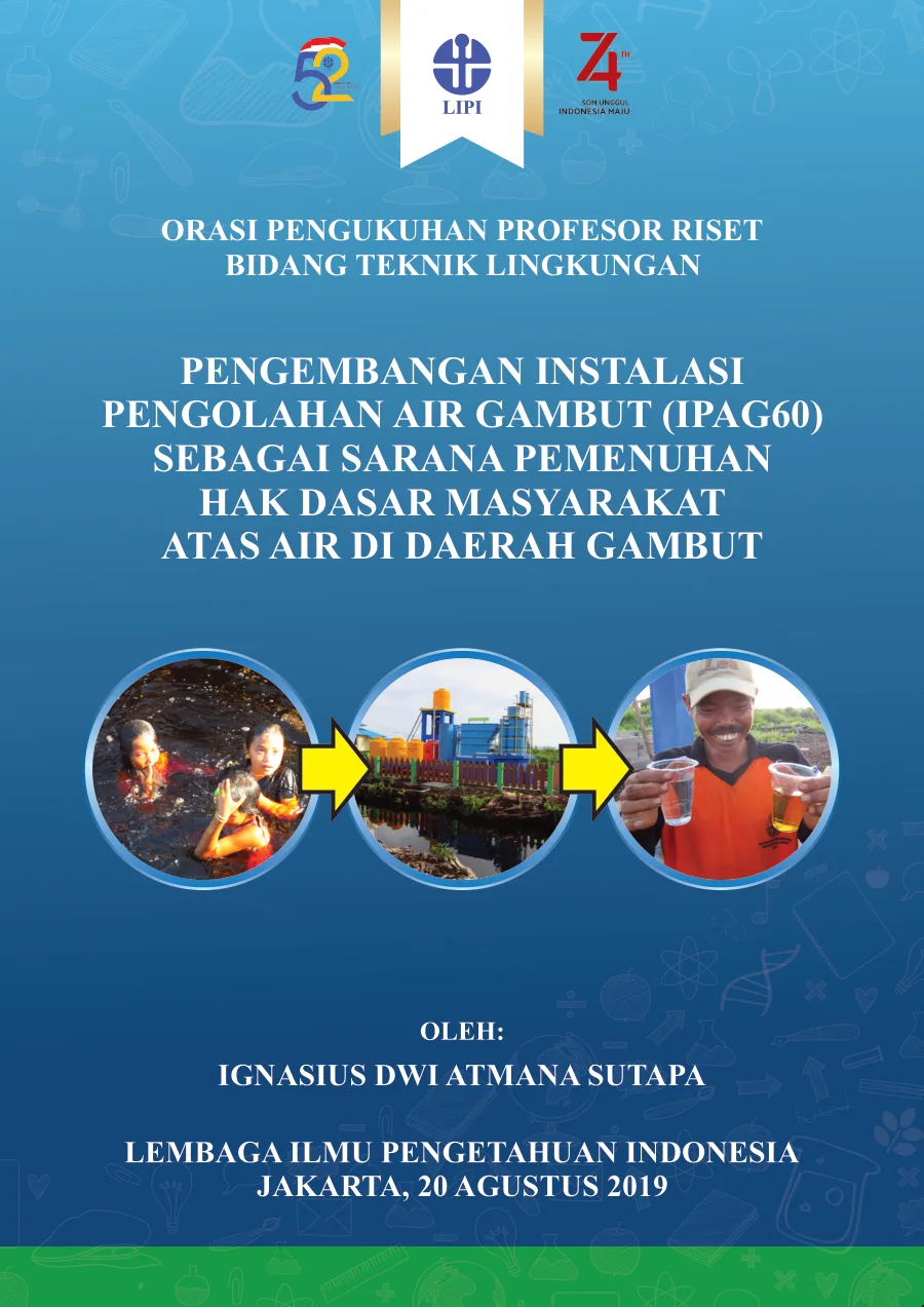 Sampul Pengembangan Instalasi Pengolahan Air Gambut IPAG60 Sebagai Sarana Pemenuhan Hak Dasar Masyarakat atas Air di Daerah Gambut
