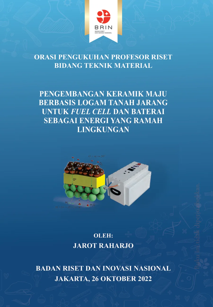 Sampul Pengembangan Keramik Maju Berbasis Logam Tanah Jarang untuk Fuel Cell dan Baterai sebagai Energi yang Ramah Lingkungan