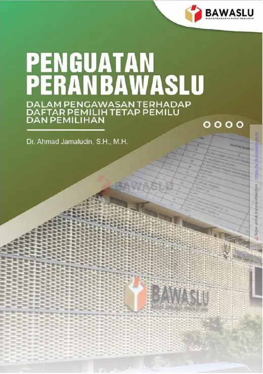 Sampul Penguatan Peran Bawaslu dalam Pengawasan Terhadap Daftar Pemilih Tetap Pemilu dan Pemilihan