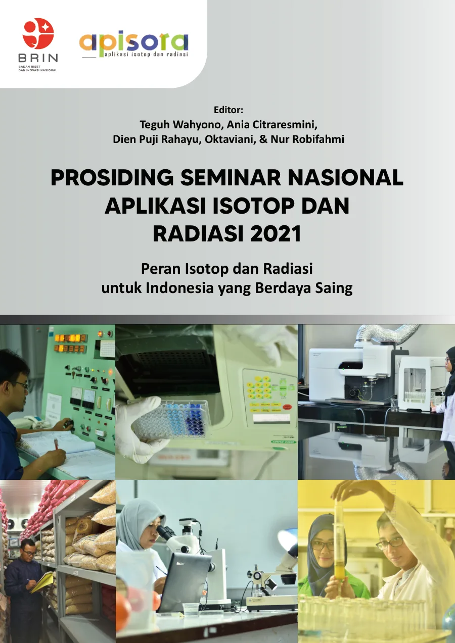 Sampul Prosiding Seminar Nasional Aplikasi Isotop dan Radiasi 2021: Peran Isotop dan Radiasi untuk Indonesia yang Berdaya Saing