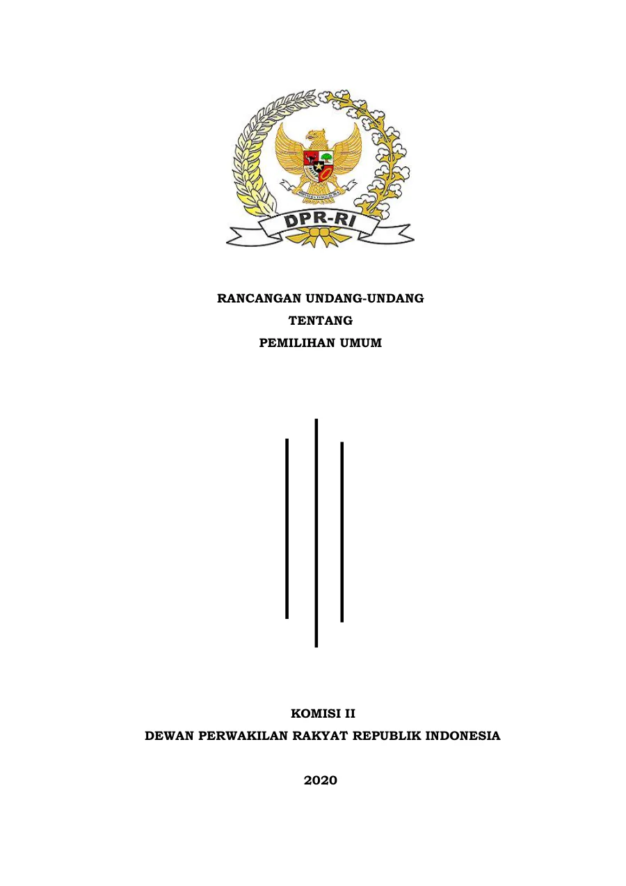 Sampul Rancangan Undang-Undang Pemilu Per 06 Mei 2020