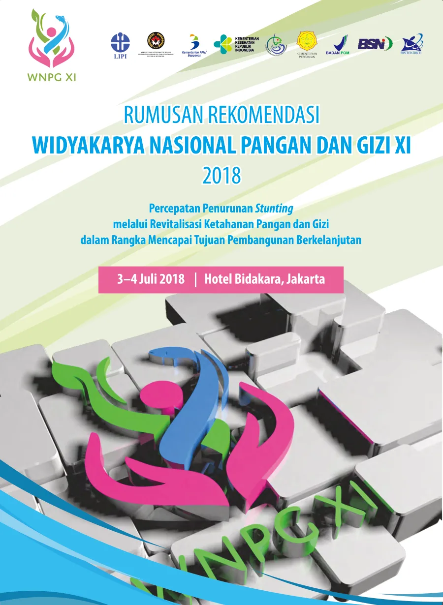 Sampul Rumusan Rekomendasi Widyakarya Nasional Pangan dan Gizi WNPG XI