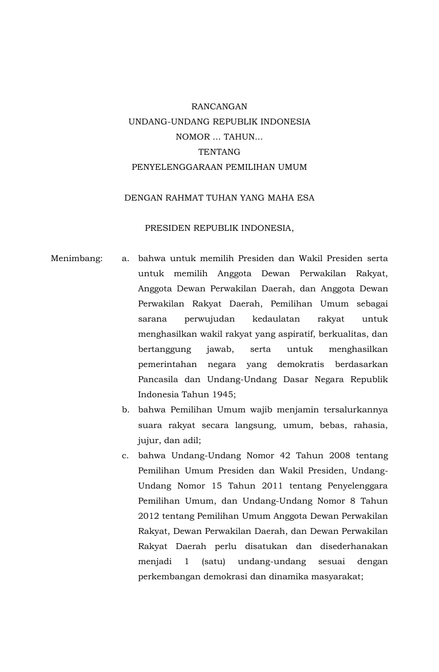 Sampul RUU Penyelenggaraan Pemilu (Ttd Presiden 20 Oktober 2016)