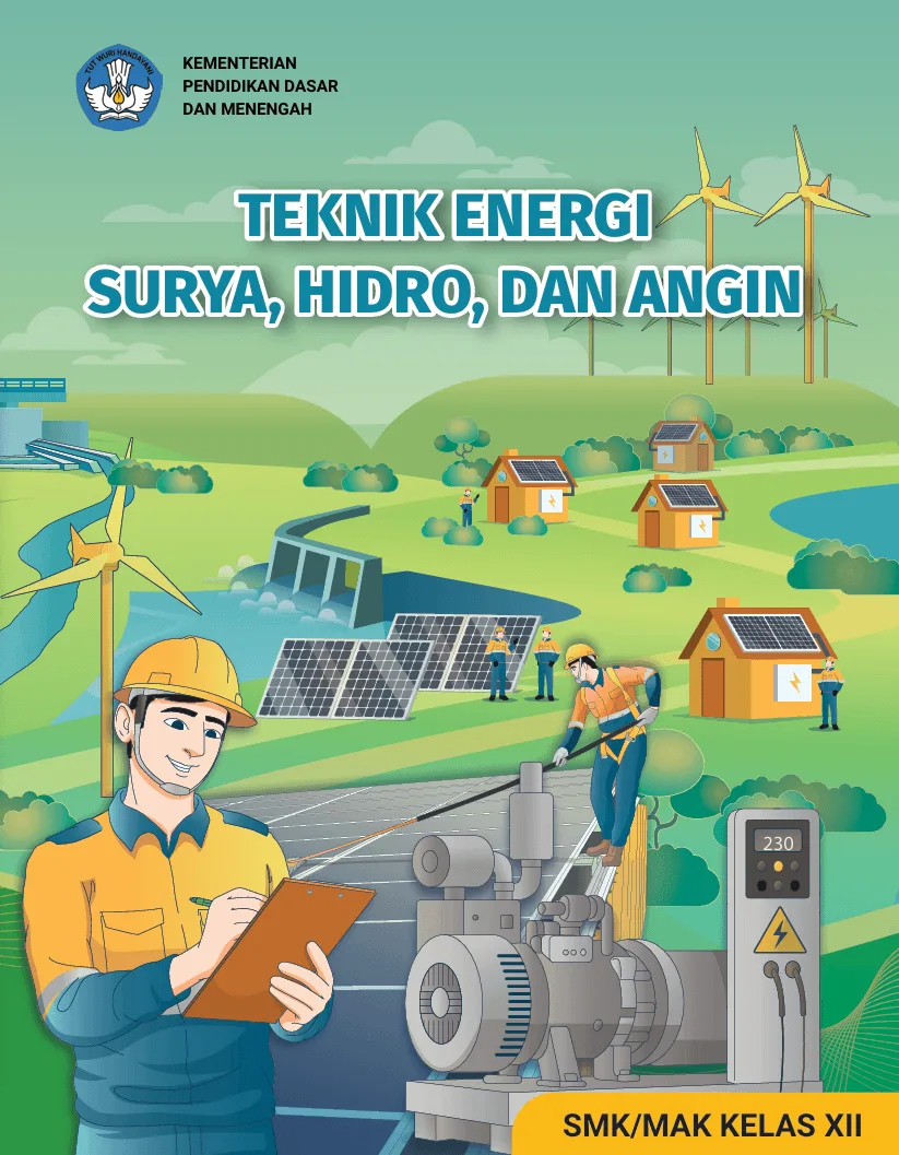 Sampul Teknik Energi Surya, Hidro, dan Angin untuk SMK/MAK Kelas XII
